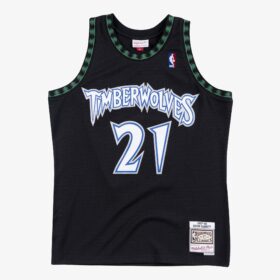 Men's Kevin Garnett Black Minnesota Timberwolves 1997/98 Hardwood Classics Swingman Player Jersey