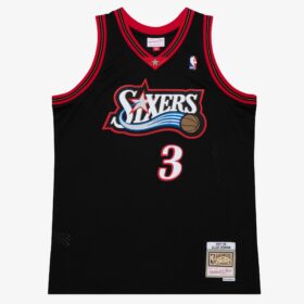 Men's Allen Iverson Black Philadelphia 76ers 1997/98 Hardwood Classics Swingman Player Jersey