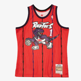 Men's Tracy McGrady Red Toronto Raptors 1998/99 Hardwood Classics Reload 2.0 Swingman Jersey