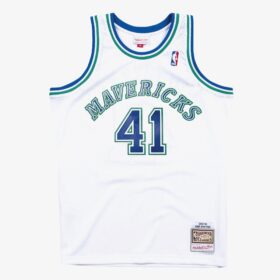 Men's Dirk Nowitzki White Dallas Mavericks 1998/99 Hardwood Classics Swingman Player Jersey