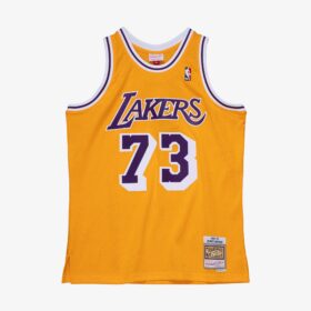 Men's Dennis Rodman Gold Los Angeles Lakers 1998/99 Hardwood Classics Swingman Player Jersey