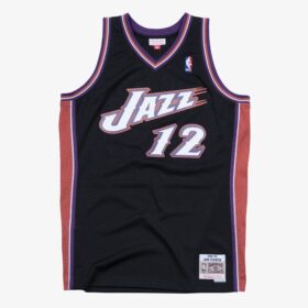 Men's John Stockton Black Utah Jazz 1998/99 Hardwood Classics Swingman Player Jersey