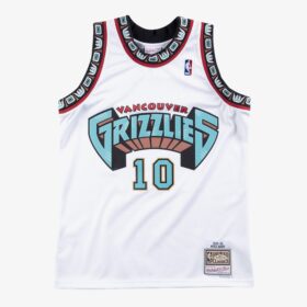 Men's Mike Bibby White Vancouver Grizzlies 1998/99 Hardwood Classics Swingman Player Jersey