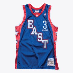 Men's Allen Iverson Blue Hardwood Classics 2004  BasketBallAll-Star Game Jersey