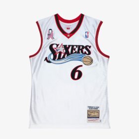 Men's Allen Iverson White Hardwood Classics 2002 Basket Ball All-Star Game Jersey