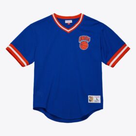 Men's  Blue New York Knicks Mesh Fashion V-Neck Jersey