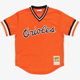 Men's Cal Ripken Jr. Orange Baltimore Orioles Cooperstown Collection Pullover Jersey