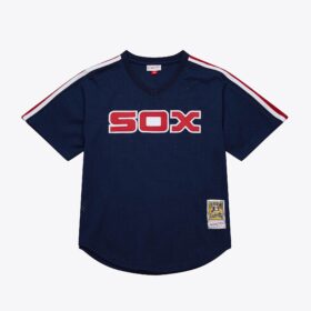 Men's Carlton Fisk Navy Chicago White Sox 1983 Batting Practice Jersey