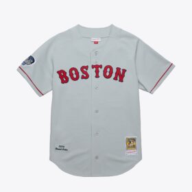 Men's David Ortiz Gray Boston Red Sox 2004 Road Jersey