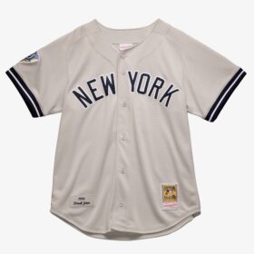 Men's Derek Jeter Gray New York Yankees Cooperstown Collection 1998 Player Jersey