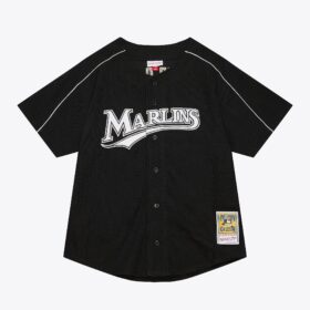 Men's Dontrelle Willis Black Florida Marlins 2003 Batting Practice Jersey