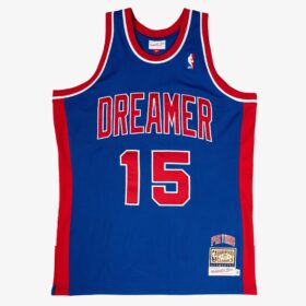 Men's DREAMER x Mitchell & Ness Blue Detroit Pistons Hardwood Classics Fashion Jersey