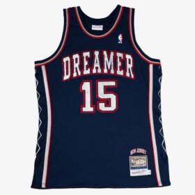 Men's DREAMER x Mitchell & Ness Navy New Jersey Nets Hardwood Classics Fashion Jersey