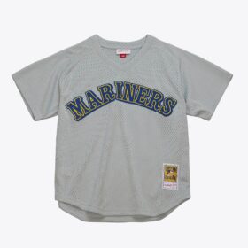 Men's Edgar Martinez Gray Seattle Mariners Cooperstown Collection 1989 Batting Practice Jersey