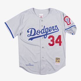 Men's Fernando Valenzuela Gray Los Angeles Dodgers Cooperstown Collection 1981 Player Jersey