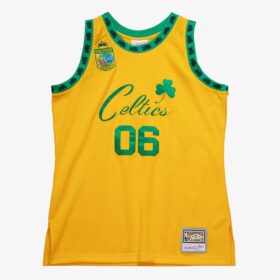 Men's Gold Boston Celtics Hardwood Classics My Towns Bodega Jersey