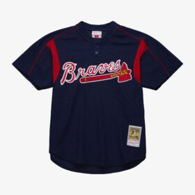 Men's Greg Maddux Navy Atlanta Braves 2003 Batting Practice Jersey