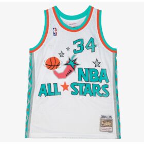 Men's Hakeem Olajuwon White Hardwood Classics 1996 Basketball All-Star Game Swingman Jersey