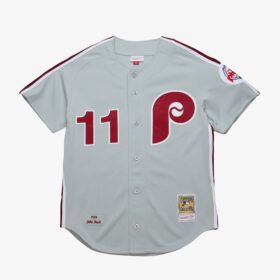 Men's John Kruk Gray Philadelphia Phillies 1989 Road Jersey