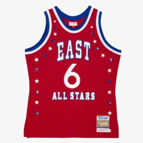 Men's Julius Erving Red Hardwood Classics 1983  BasketBallAll-Star Game Jersey