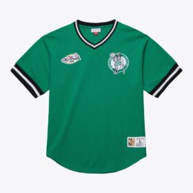 Men's  Kelly Green Boston Celtics Mesh Fashion V-Neck Jersey