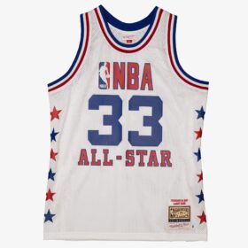 Men's Larry Bird White Hardwood Classics 1985  BasketBallAll-Star Game Jersey