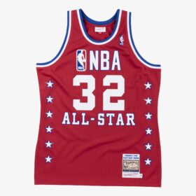 Men's Magic Johnson Red Hardwood Classics 1988  BasketBallAll-Star Game Jersey