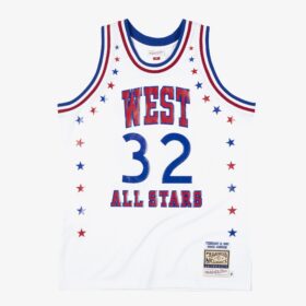 Men's Magic Johnson White Hardwood Classics 1983  BasketBallAll-Star Game Jersey