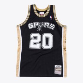 Men's Manu Ginobili Black San Antonio Spurs 2002-2018 Hardwood Classics Retirement Swingman Jersey