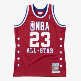 Men's Michael Jordan Red Hardwood Classics 1989 Basket Ball All-Star Game Jersey