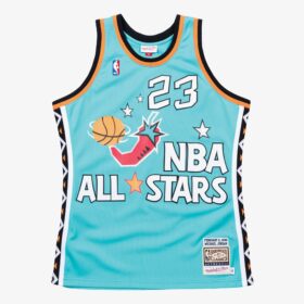 Men's Michael Jordan Teal Hardwood Classics 1996 Basket Ball All-Star Game Jersey