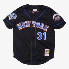 Men's Mike Piazza Black New York Mets Cooperstown Collection 2000 Player Jersey