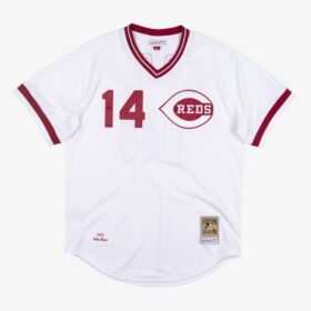 Men's Pete Rose White Cincinnati Reds Cooperstown Collection 1975 Player Jersey