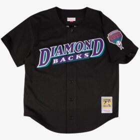 Men's Randy Johnson Black Arizona Diamondbacks 1999 Mesh Batting Practice Button Front Jersey