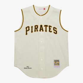 Men's Roberto Clemente Cream Pittsburgh Pirates 1960 Sleeveless Jersey