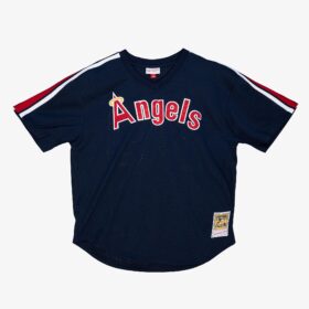 Men's Rod Carew Navy Los Angeles Angels Cooperstown Collection 1984 Pullover Jersey