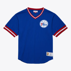 Men's  Royal Philadelphia 76ers Mesh Fashion V-Neck Jersey