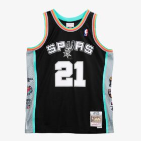 Men's Tim Duncan Black San Antonio Spurs 1997-2016 Hardwood Classics HOF Swingman Jersey