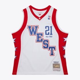 Men's Tim Duncan White 2004 Basketball All-Star Game Hardwood Classics Western Conference Swingman Jersey