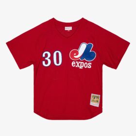 Men's Tim Raines Red Montreal Expos Cooperstown Collection Pullover Jersey