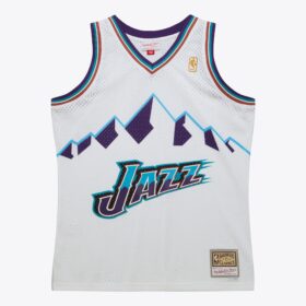 Men's  White Utah Jazz Hardwood Classics Swingman Jersey