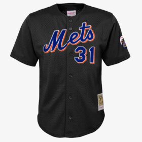 Preschool Mike Piazza Black New York Mets 2000 Cooperstown Collection Mesh Batting Practice Jersey