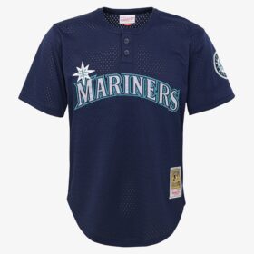 Youth Ken Griffey Jr. Navy Seattle Mariners 1995 Cooperstown Collection Batting Practice Jersey